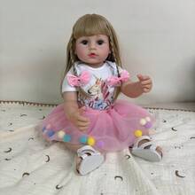 NPK 22英寸重生娃娃公主幼儿女孩柔软触感全身硅胶圣诞礼物高品质娃娃收藏品 - 全膠款 - 查看 8