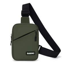 Bolso cruzado práctico y sencillo para hombre, bolso de pecho de un hombro, bolso cruzado para teléfono, adecuado para uso diario y viajes ZBIE - Gris - Ver 9