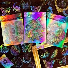 10pcs Holographic Stickers - Butterfly Magic World, Children's Reward Decorative Colorful Pet Holographic Backing Card Stickers - Creative DIY, Stitch Toys, Travel Toys, Classroom Fidget Toys, Mini Stuff, Bath Toys, Christmas Stationery, Stress Ball, Birthday Gift, Christmas Gift, Christmas Eve Gift, Perfect Gift, Gift, Toys, Games - Multicolor - View 9