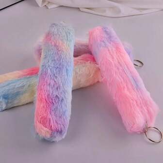 1/3 st pennfodral i mjuka pastellfärger - fluffiga, imitationspälsliknande texturer, pastellfärger (rosa, lila, blå, gul, grön) - skola, kontor, researrangör - perfekta presenter för skolstart, halloween, julklappar för studenter och yrkesverksamma - söt skrivbordsdekor, studietillbehör, lekfull estetik, hållbar påse, kontorsmaterialhållare, kontorsarbetare 2026