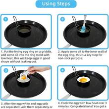 1/2 /4Stainless Steel Egg Cooking Rings - Perfect For Frying Eggs, Pancakes, And Omelets - Hotel Kitchen Tools And Accessories