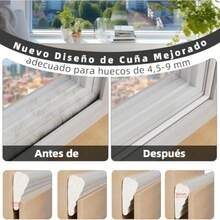 Guardapolvo y Protector para Puerta,Burletes de Cuña Puertas Ventanas,Tiras Sellado Densidad,Burlete Autoadhesivo para Ventanas y Puertas,A Prueba de Insectos,A Prueba de Sonido (, )(Blanco 5M) - Multicolor - Ver 5