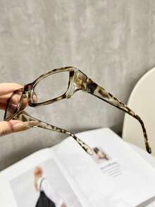 1/2pcs Women Multicolor Plastic Geometric Full Frame Modern Simple Style Classic Stylish Casual Style Clear Glasses Combination For Back-To-School Essentials Reading Business Casual Woman Fashion Accessories - Clear - View 3