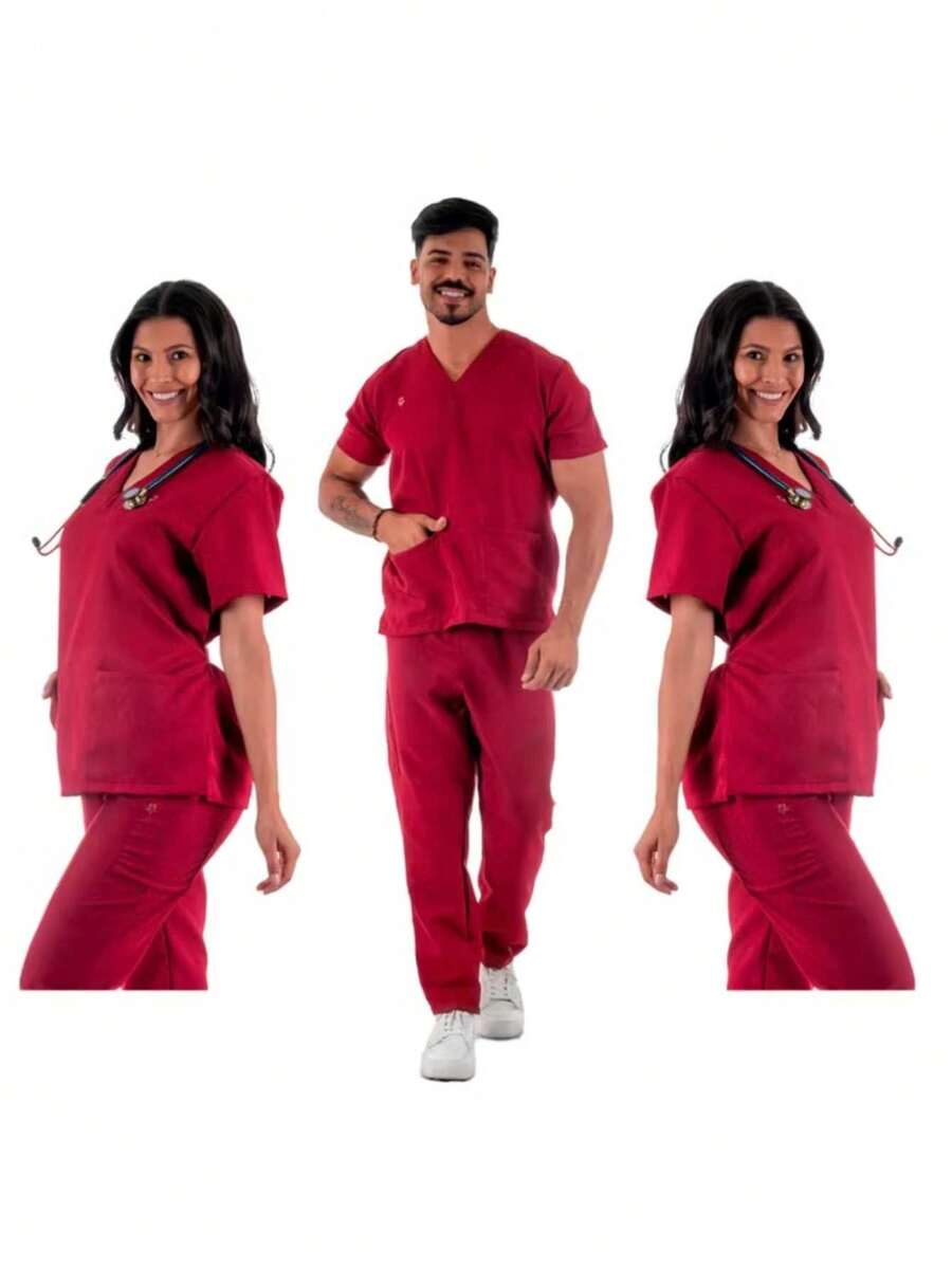 Surgical Scrub Set For Men And Women, Premium Gabardine - Màu Tím - Xem 1