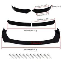 For 17-20  86 GT Matte Black Front Bumper Lip Body Kit Spoiler Splitter - 黑色 - 查看 2