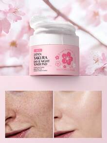 3pcs/Pack Leikou Japanese Sakura Day & Night Moisturizing & Repairing Facial Cotton Pads, 100ml/40pcs, Healthy Cleansing Makeup Remover Wipes, Portable Travel Pack, Plant Extract, Individual Packaging, Cleansing & Moisturizing, No Residue - 3PCS-lKYHPZ3 - View 3