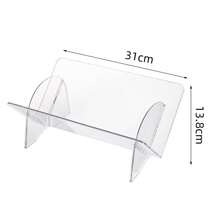1pc Transparent Plastic CD/Book Stand, CD Storage Rack Holds Up To 48 CDs, Book Stand - Multicolor - View 12