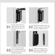 2Pcs Magnetic Door Catch, Stainless Steel Cabinet Magnets For Closure With 40 Lbs Strength Easy Installation For Cabinet Doors - 黑色 - 查看 3