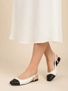 Women's Slingback Gold Comfort Sneakers - 白色 - 查看 5