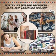 OUR ADVENTURE BOOK Adventure Book Scrapbook Album 11.9 X 7.6 Inch 80pages,3d Retro Embossed Letter Hard Cover Movie Up,Memory Book For Couples,DIY Album For Anniversary,Wedding,Travelling,Friends,Family,Couple Gifts - 復古色 - 查看 8