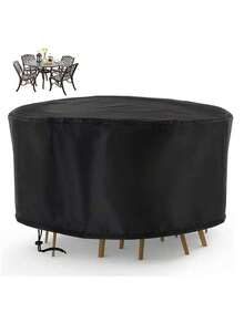 2025 Round Patio Furniture Set, Waterproof Outdoor Furniture Set, Patio Table, Garden Round Dining Table And Chair Set, Dust Cover