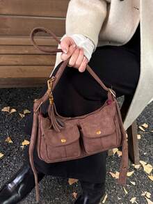 Fashionable Retro Women's Shoulder Bag, Versatile High Quality Underarm Bag, Niche Stylish Handbag - Multicolor - View 15