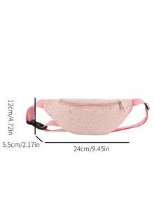 Fashionable Star Decor Fanny Pack, Adjustable Strap, Suitable For Casual Outings To Carry Lipstick, Phone, Coins, Unisex Mini Chest Bag