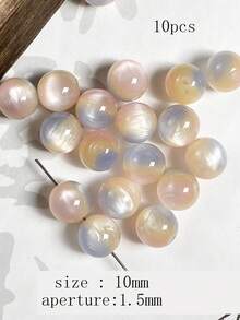 10 piezas de cuentas de resina perlada de color degradado, cuentas perladas de rosa soñadora, adecuadas para manualidades de cuentas DIY, pulseras, collares, pendientes, llaveros, encantos de teléfono, encantos de bolso, accesorios para el cabello, uso diario, regalos para familiares y amigos - Multicolor - Ver 9