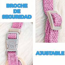 Correa Pechera Tela Ajustable Diseño Osito Mascota Pequeñas - Rosa - Ver 4