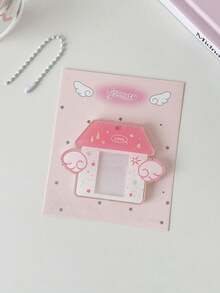 1个卡通小屋1英寸证件照卡夹，偶像粉丝展示框，学生头像夹