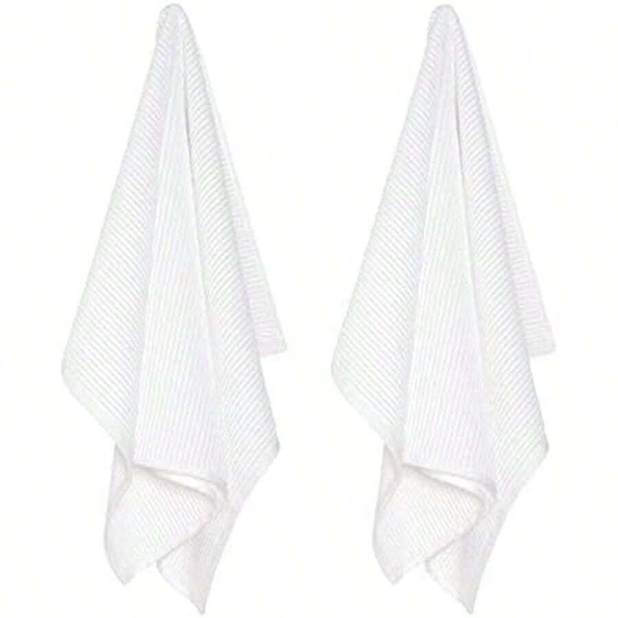 Now Designs Juego de 2 Toallas acanaladas, , , 1 uds. por Paquete(Blanco Set de 2) - Multicolor - Ver 1