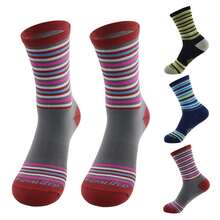 2 Pairs Unisex Outdoor Cycling, Hiking, Basketball, Football Socks, Moisture-Wicking, Breathable, Non-Slip - Multicolor - View 2