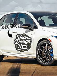 1pc Customized Car Magnet, Personalized Logo Design Bumper Magnet, Removable Die-Cut Vehicle Magnet For Cars And Trucks, Advertising And Promotion Use - Multicolor 1 - View 2
