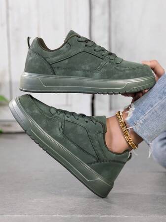 新款女士时尚低帮休闲鞋，百搭系带白色运动鞋，轻便软底平底鞋