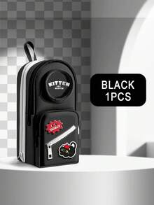 1 Hộp đựng bút chì nhiều lớp dung tích lớn - Ba lô trong suốt, Đồ dùng học tập phong cách thẩm mỹ cho bé gái và bé trai, Học sinh tiểu học và trung học cơ sở dễ thương, Hộp đựng bút chì tiện dụng cho trẻ em - Nhiều màu - Xem 10