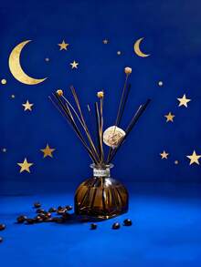 1pc Mongolian Yurt-Style Flameless Aromatherapy Diffuser, Eid Al-Fitr Star And Moon Essential Oil Reed, Suitable For Decorating The Living Room, Kitchen, And Bedroom; A Ramadan/Eid Al-Fitr Gift; A Long-Lasting Air Freshener.