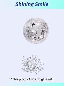 Kit com 100 Mini Joias Dentárias de Resina para Fazer Bijuterias DIY - Kit Inicial para Criar Joias Dentárias da Moda (SEM LUZ UV)