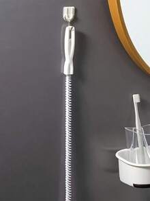 5/3/1 pieza Cepillo flexible para tuberías, equipo de limpieza de drenaje, accesorio de baño herramienta desobstructora de drenaje, cepillo de limpieza de rebosadero de fregadero, atrapapelos de drenaje doméstico - Multicolor - Ver 2