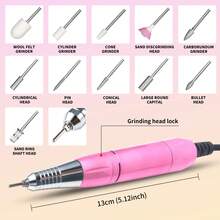 Portable Electric Nail Drill - PRO 45000RPM Electric Nail File Nail Drills For Acrylic Nails Professional With Drill Bits Manicure Pedicure Supplies Use Nail Art For Home DIY Salon Use - 彩色 - 查看 5