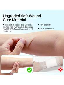 1roll Hydrocolloid Roll For Wound Care Hydrocolloid Patch Bandages With Self-Adhesive Bed - White - View 6