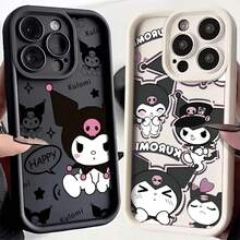SANRIO Funda de Teléfono Original Y2K Cute Kuromi para 17/16/15/14/13/12/11 Pro Plus 4G 5G Cubierta Suave de TPU - TYB-188TY7506A1 - Ver 1