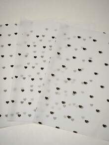 5/10/20张装优雅黑白心形图案礼品包装纸 - 轻盈艺术设计，适用于生日、婚礼及各种场合，尺寸14x20英寸，可用于花卉装饰和派对装饰，派对装饰 | 优雅礼品包装 | 轻盈礼品包装纸，情人节礼品包装纸 - 彩色 - 查看 7