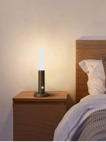 1pc Rechargeable Motion Sensor Wand Light, Magnetic, Can Be Placed On Bureau Or Stuck Wall, Temperatures, LED ative Lamp Entryway, Bedside, Desk, Wardrobe, Living Room, Bedroom, Staircase, Indoor Lighting, Home view 6