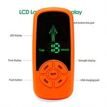 EMS多功能颈部按摩器，穴位放松仪，带腰部脉冲疗法 - 亮橙色 - 查看 4