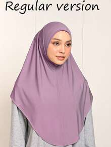 1pc Women's Solid Color Elastic Chin Cover Headscarf, Can Be Used As Robe, Headscarf, Veil, Suitable For Daily Wear, Breathable And Comfortable, Can Be Used As Lining For Headscarf Or Veil. - Solid Color - View 21