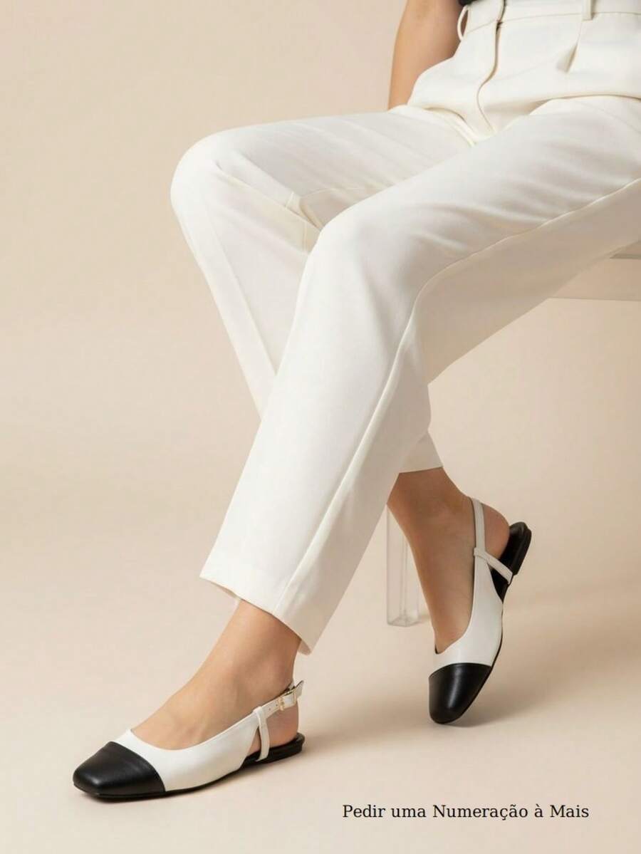 Women's Slingback Gold Comfort Sneakers - 白色 - 查看 1
