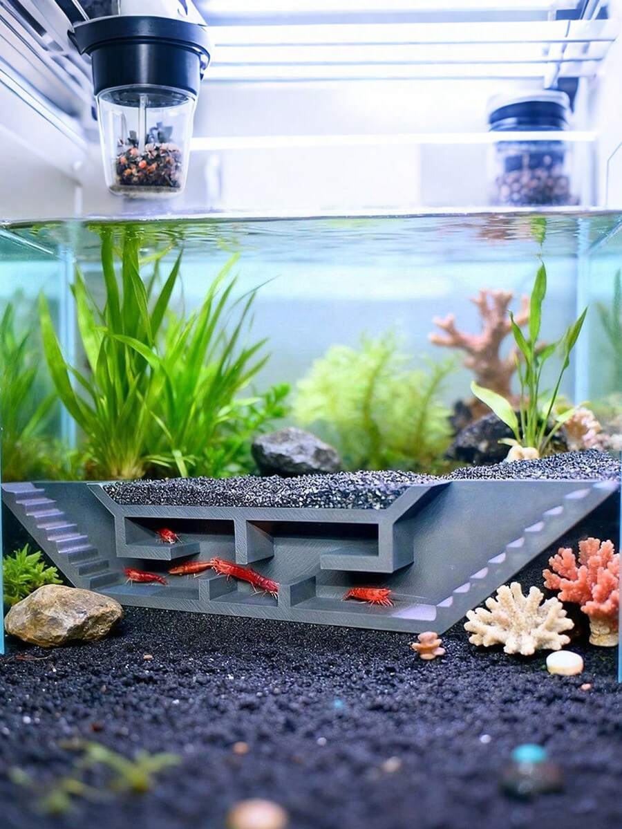 虾洞地下迷宫隧道|观虾淡水隐藏隧道|水族箱虾类养殖洞穴适合小型虾、樱花虾、侏儒虾 - 彩色 - 查看 1