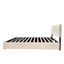 Bed Frames - 米色 + 絲絨 + 140厘米*200厘米 - 查看 8