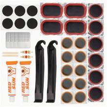 38pcs Bicycle Tire Repair Kit Bicycle Repair Tools, Bicycle Tire Repair Tool Kit: Durable Vulcanized Patches And Gold Sand Grinding Blades, Suitable For Quick Leak Repair Of All Bicycles, Motorcycles, Mountain Bikes, And Road Bikes, Motorcycle Tire Repair Kit