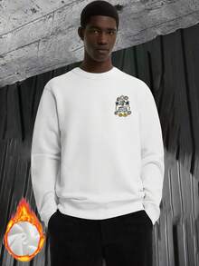 New Year Outfit Women Men Street Style Fashion Crew Neck Sweatshirt God Is Good Car Under Coconut Tree Print Pattern 2025 Autumn Winter Bestselling New  Fashion Long Sleeve Fleece Thickened Essential Classic Basic Style Lazy Style Casual Top Commuting Casual Simple Comfortable Versatile Loose And Comfortable Fall Clothes For Women - 白色 - 查看 3