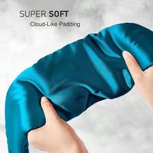 - Mascarilla de Seda para Dormir Lateral, Antifaz para Dormir para Mujer Hombre 22 Momme Seda Pura Morera, - Azul eléctrico - Ver 3