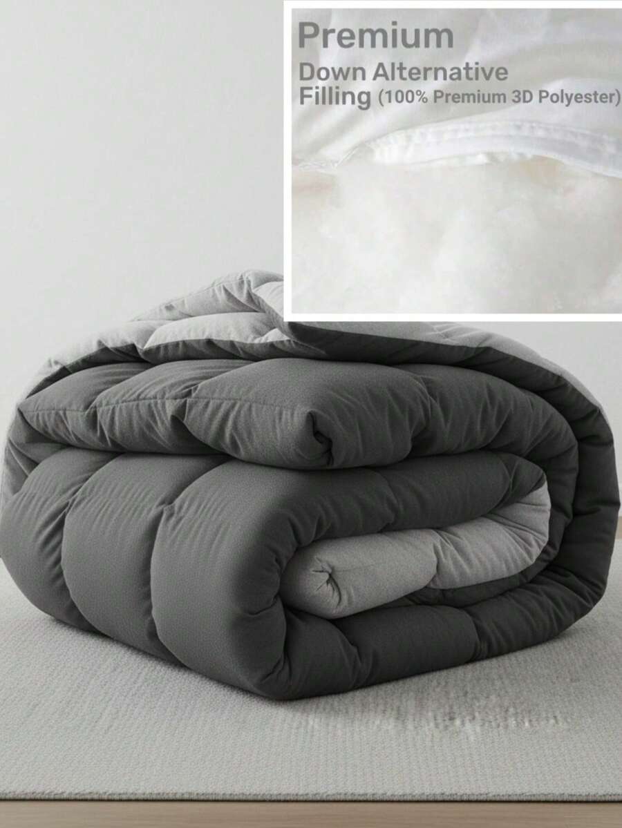 Double Face Silicone Filled Quilt –180*200 Cm - Soft & Lightweight Comforter & Made In Turkey