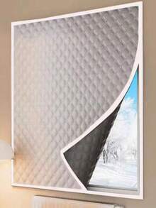 Insulating Curtain Convenient Self-Adhesive Cold Insulation Window Screen Sunshade Sound Insulation Double Layer Thick Insulating Curtain Blackout Curtain