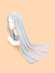 1 件玫瑰蕾丝围巾，时尚轻便女士披肩，适合所有季节