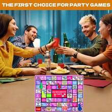 Adult Drunk Game Party Small Drunk Land Drinking Adult Board Game Waterproof Game Paper Women's Night, Birthday, Family Game, Single Party Game, 21 Years Old And Above, 2-6 Players - Multicolor - View 5