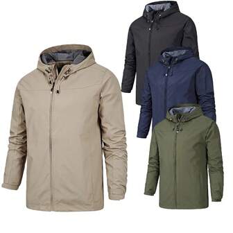 New Multicolor Raincoat Men's Thin Single-Layer Raincoat Hooded Waterproof Outdoor Mountaineering Suit Thin Summer Raincoat Insulation,Galentines,Puppy,Carnival,Party Decorations