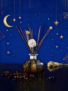 1pc Mongolian Yurt-Style Flameless Aromatherapy Diffuser, Eid Al-Fitr Star And Moon Essential Oil Reed, Suitable For Decorating The Living Room, Kitchen, And Bedroom; A Ramadan/Eid Al-Fitr Gift; A Long-Lasting Air Freshener.