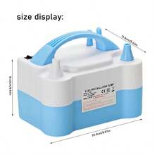 Portable Electric Balloon Pump/Electric Balloon Inflator Decoration, Suitable For Halloween Parties, Gifts, Wedding Celebrations, Holiday Party Decoration, Balloon Pump - 藍白色 - 查看 2