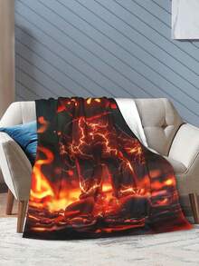 Kawss Kawaii Kaw Blanket The Ultimate Anime Fan Gift - Luxuriously Soft Flannel Blanket, Cartoon Printed Throw For Home, Camping, Travel, Perfect For Christmas & Birthdays - 黑色 - 查看 6