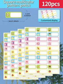 定制30/60/120/240/360/480张透明防水姓名标签 - 白色/透明/全息/彩虹色定制贴纸，多种尺寸可选，文字可定制，不易褪色，易粘贴易移除，适用于文件整理、编号、学校及办公用品、水瓶、午餐盒、办公室装饰等。 - 合成紙材質 - 查看 65